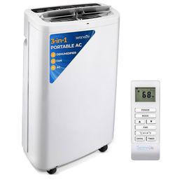 SereneLife Small Portable Air Conditioner 14,000 BTU with Built-in Dehumidifier- Item 767