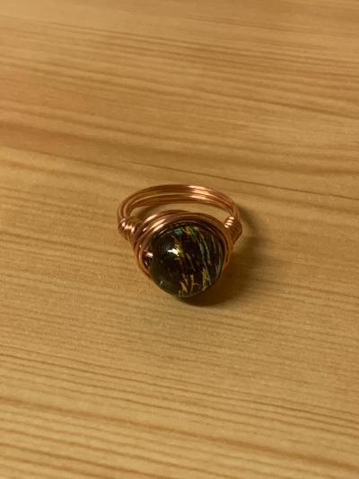 Garnet Wire Wrapped Ring