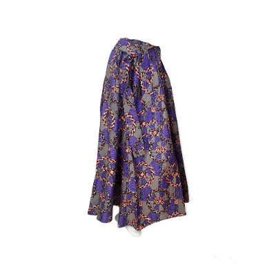 Multicolor Print Ankara Maxi Skirt