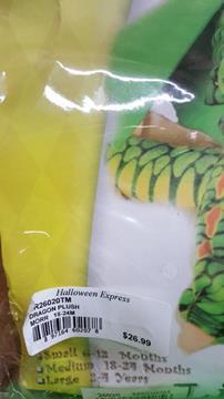 LIL DRAGON TODDLERS MEDIUM UNDERWRAPS COSTUME