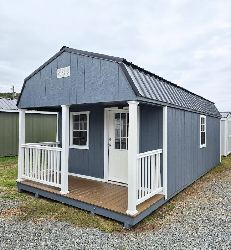 12x24 BARN W/TREX PORCH -  $10,206 or $404 Down & $404/Month  - NO CREDIT CHECK - FREE DELIVERY & BLOCKS (50 miles)