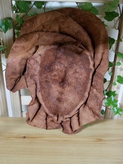 Brown Leather Tribal Face Mask