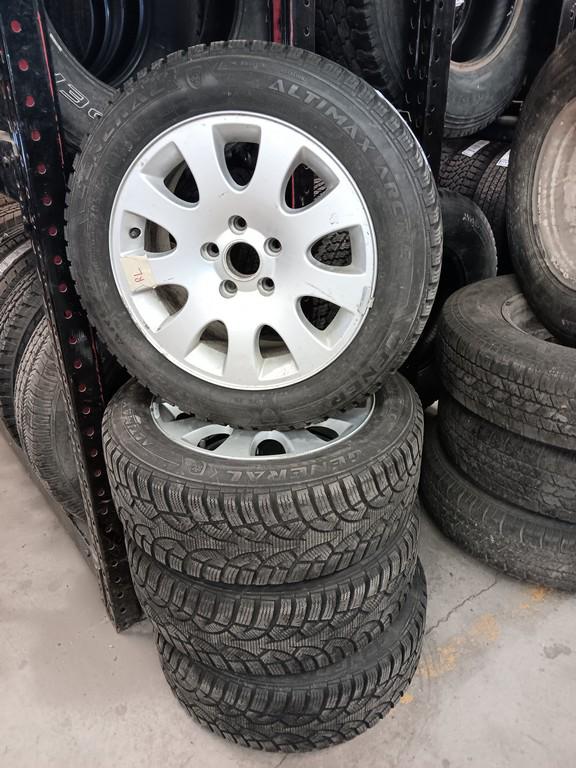 205/55R16 General Altimax Artic Tires with 5 Bolt Audi Rims Set of 4