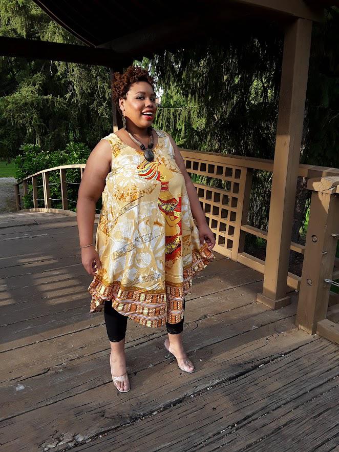 African Print Umbrella Dress.