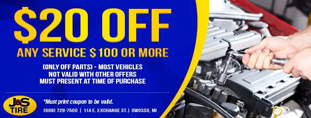 $20 OFF SERVICE $100 OR MORE