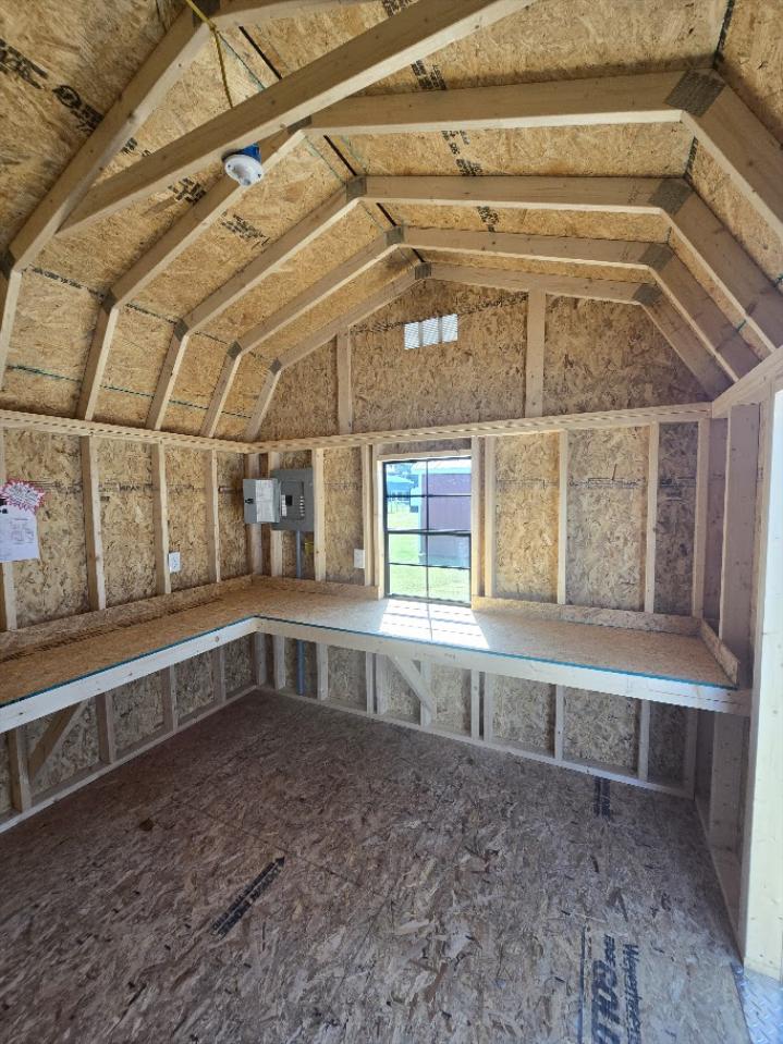 $1,013 off! -10x24 BARN W/DIVIDER WALL/100 AMP ELECT./WORKBENCH & MORE - $9,118 OR $360DOWN & $360/MO - FREE DELIVERY & BLOCKS