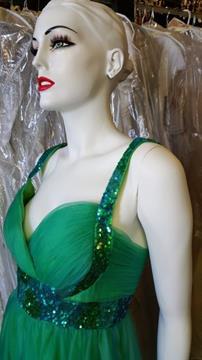 MAY QUEEN COUTURE USA EMERALD GREEN TULLE DRESS