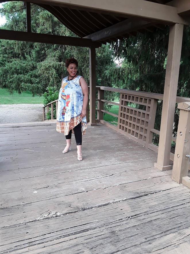 African Print Umbrella Dress