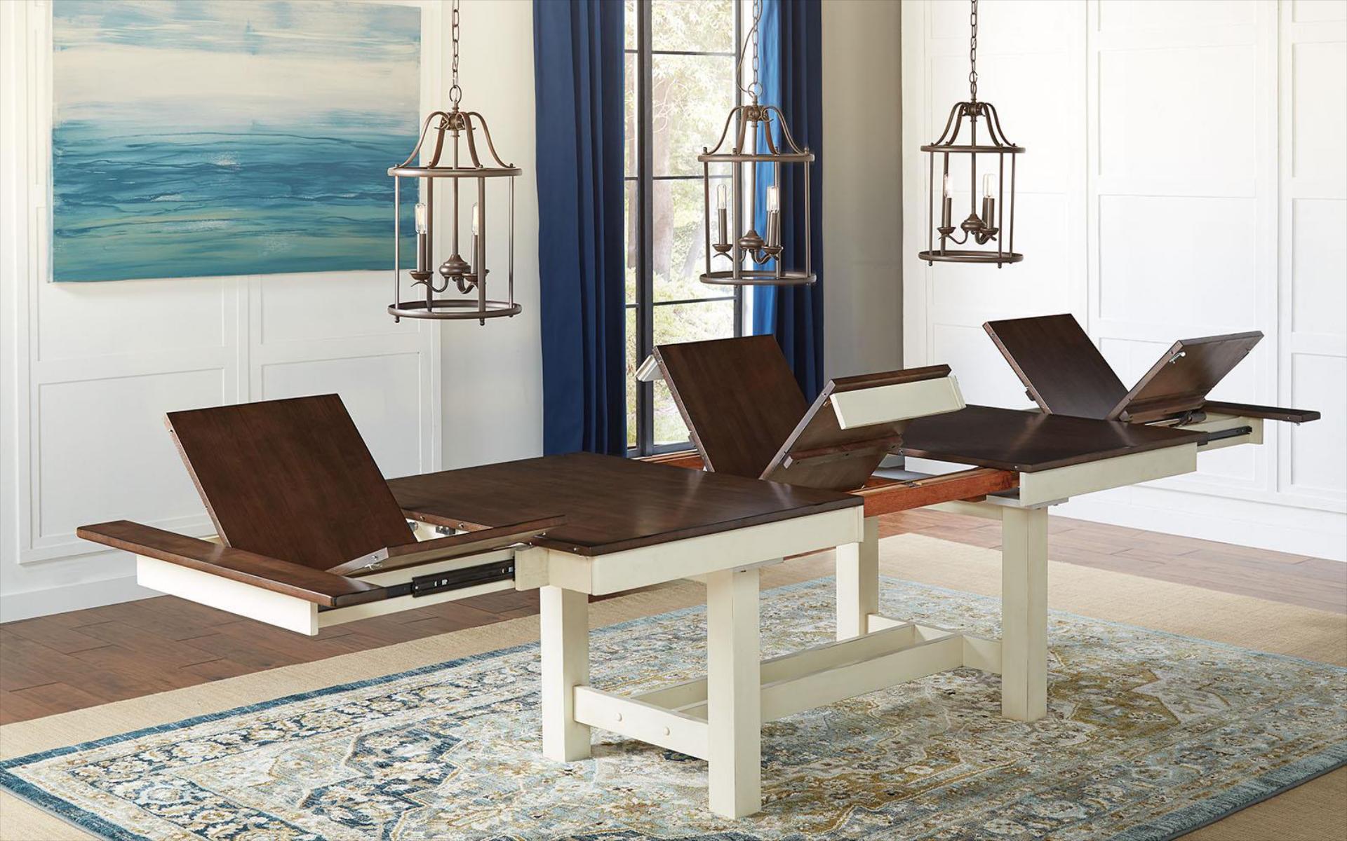 TRI-TRESTLE TABLE 3 - 18” BUTTERFLY LEAVES