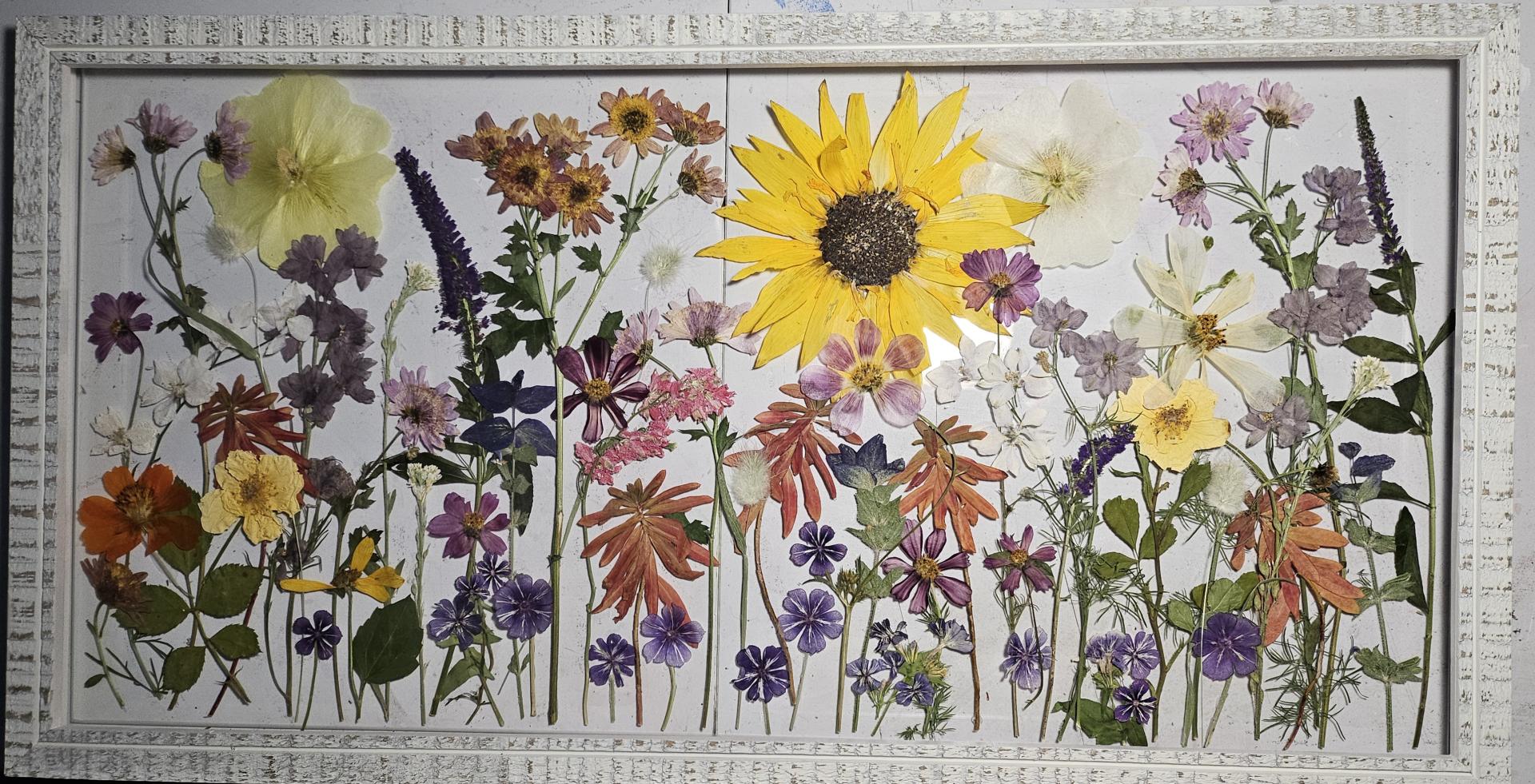 Wildflower Garden, Floating white frame
