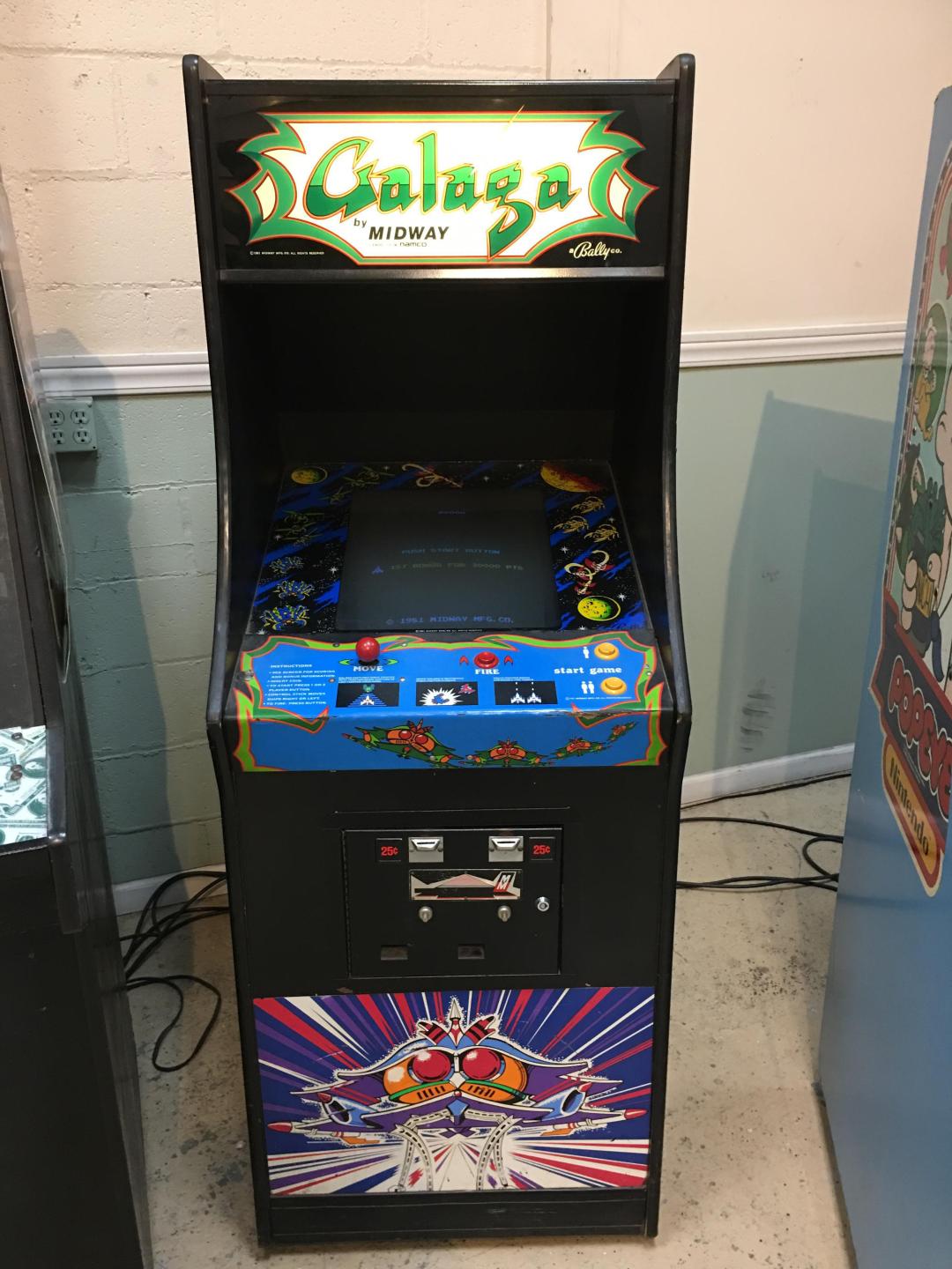 Midway Galaga Original Cabinet