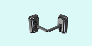 Ring Latch 90 Degree Black