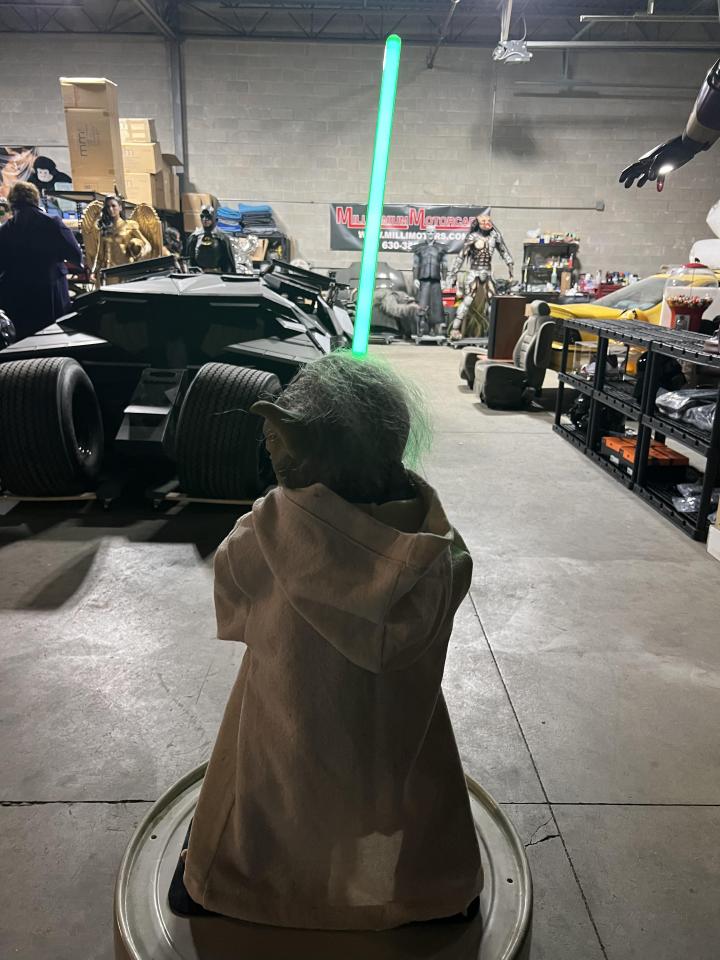 Life Size Yoda with Lightsaber