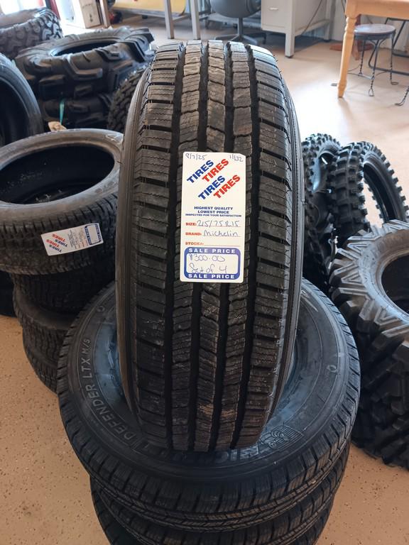 215/75R15 Michelin Defender LTX M/S Tires Set of 4