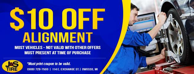 $10 OFF 4Wheel OR FRONT END ALIGNMENT