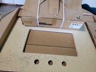 Light brown countertop with sink