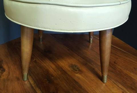 MID-CENTURY MODERN ATOMIC FOOT STOOL OTTOMAN