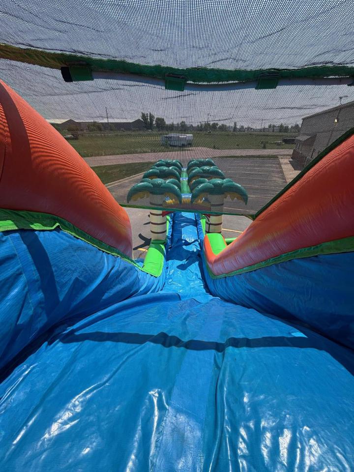 18' Tropical Single Lane Water Slide - 50' Long