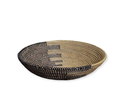Unique Multicolor Traditional Decorative Storage, Hand Woven Senegalese Basket.