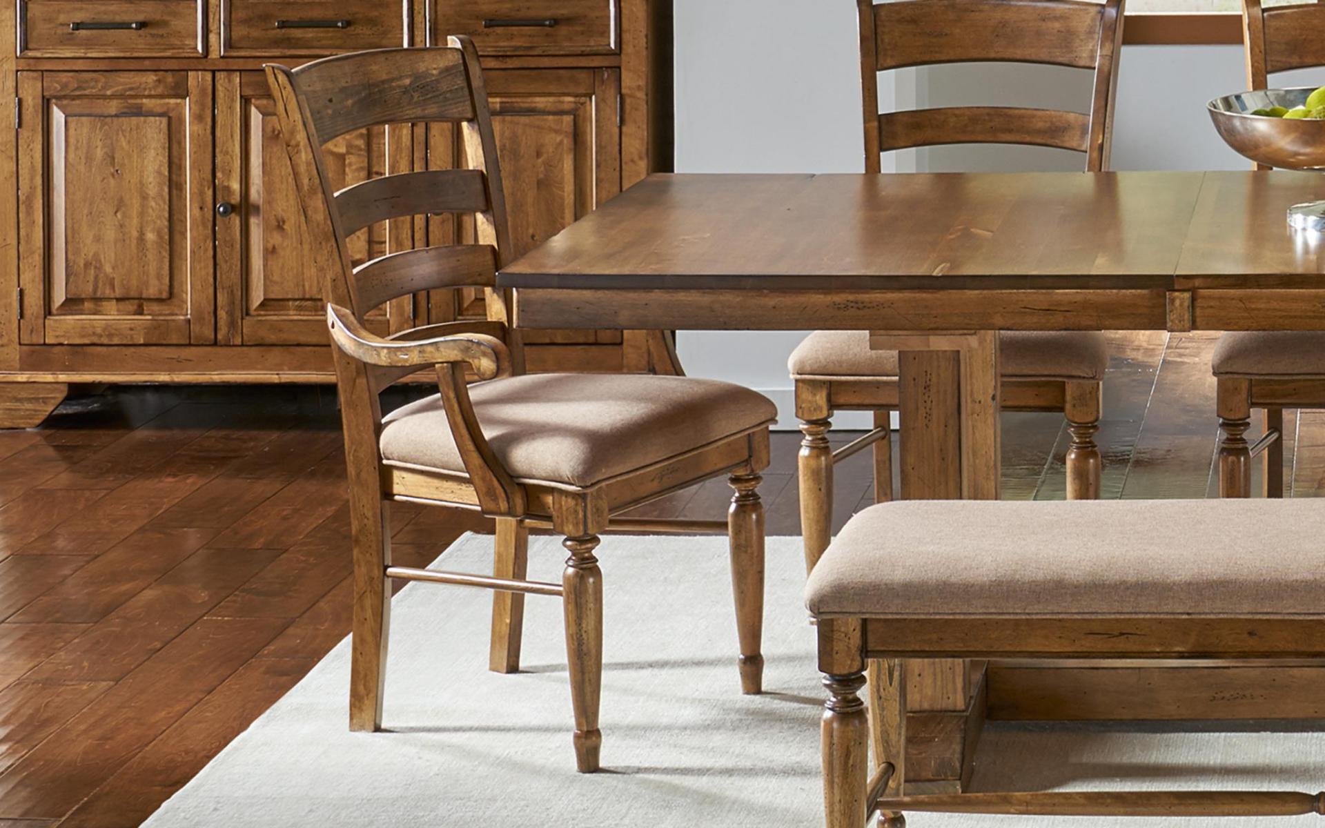 LADDERBACK UPH ARM CHAIR