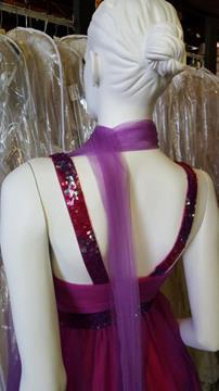 MAY QUEEN COUTURE USA TULLE FUCHSIA PURPLE DRESS