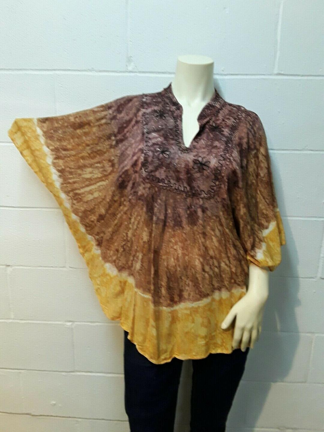 Tie Dye Poncho Blouse