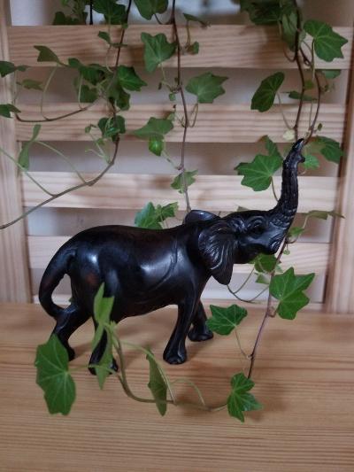 7" Ebony Wood Elephant