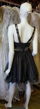 MAY QUEEN COUTURE BLACK TULLE HOMECOMING DRESS