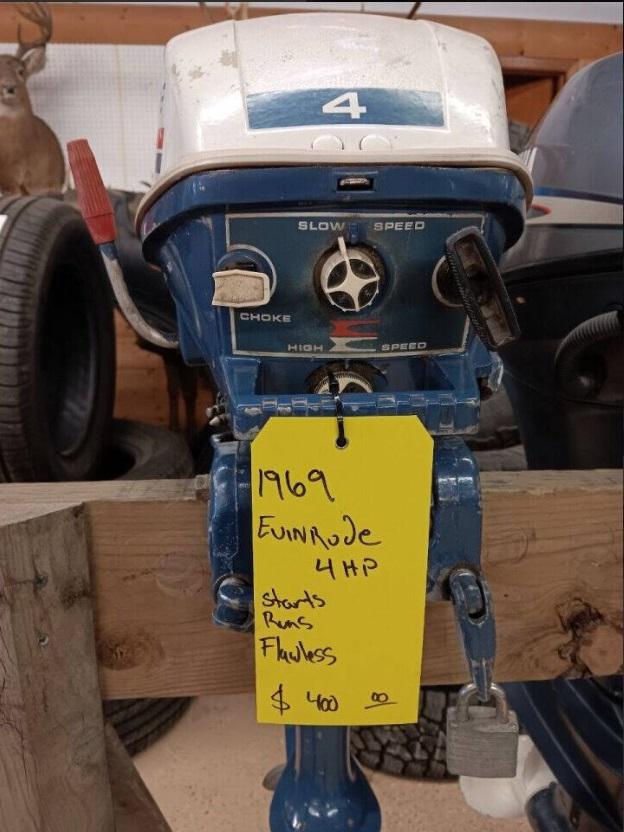 1969 Evinrude 4 hp Outboard Motor - Item # 126