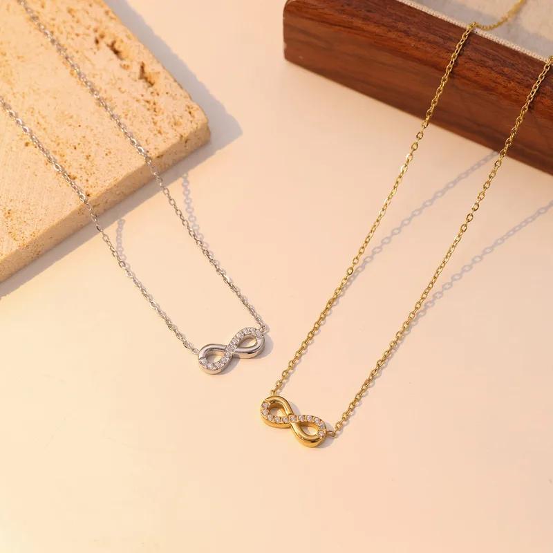 Rhinestone Infinity Necklace