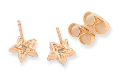 Elegant Zirconia Flower Star Post Earrings
