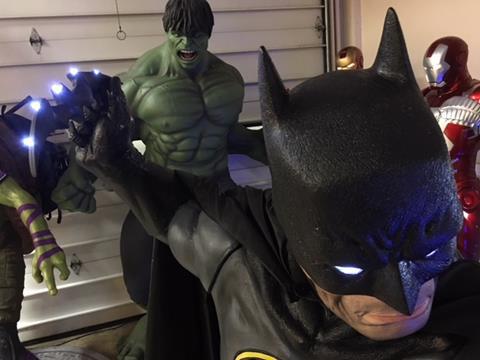 DC Comics Batman Comic Book Version with Light Up Eyes and Bat-A-Rang