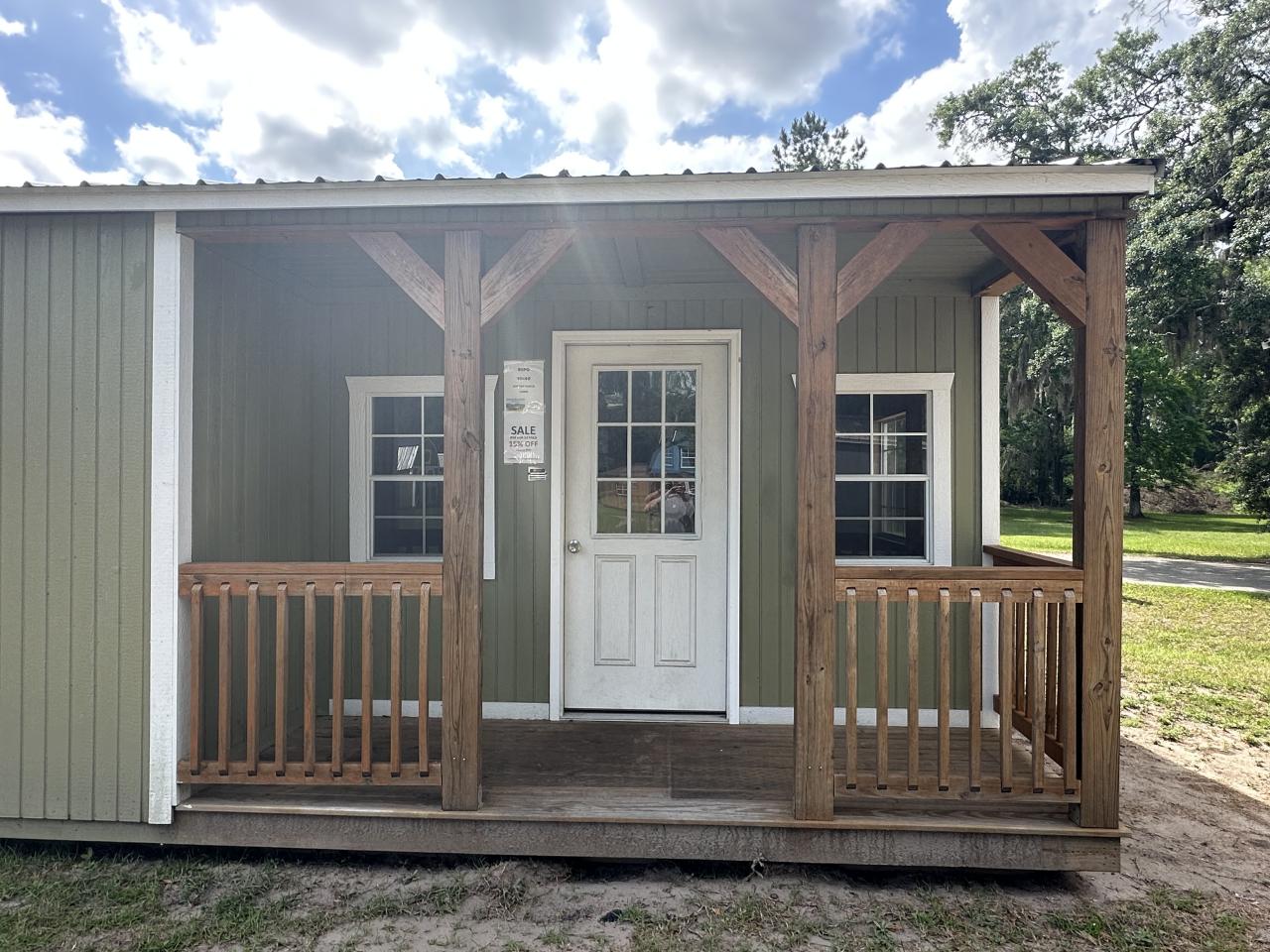 PRE-OWNED Graceland 16x40 Corner Porch Cabin