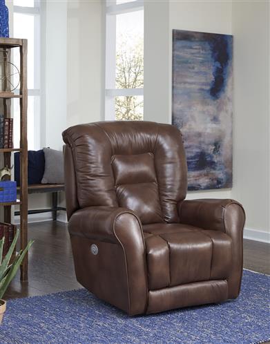 Grand Rocker Recliner-GREY LEATHER