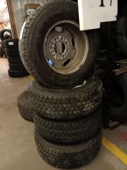 LT265/70R17 Goodyear Wrangler Kevlar Tires with 8 Hole Rims Set of 4