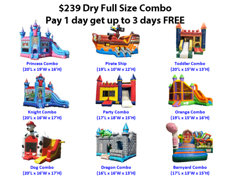 See our full inventory with over 250 inflatables and games!