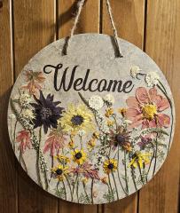 Welcome Sign, Sunflowers