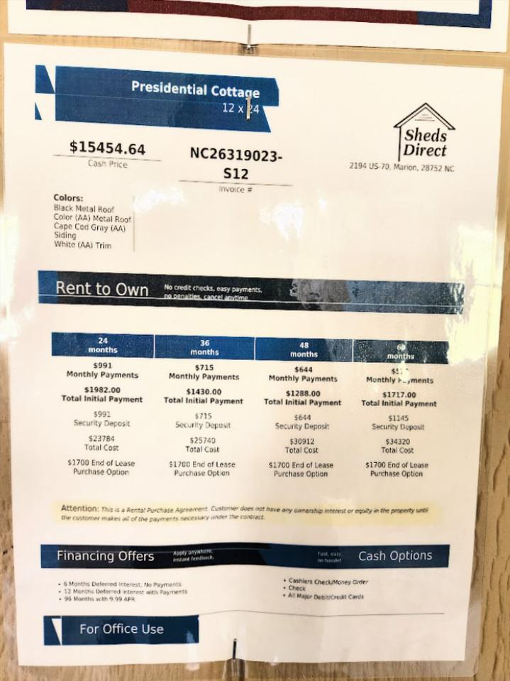 10% or $1,545 OFF - 12x24 Presidential Cottage with Insulated Walls, Floor, Ceiling, Doors & Windows - 100 amp Electrical Pkg - Finished Walls - Laminate Floors & AC!!