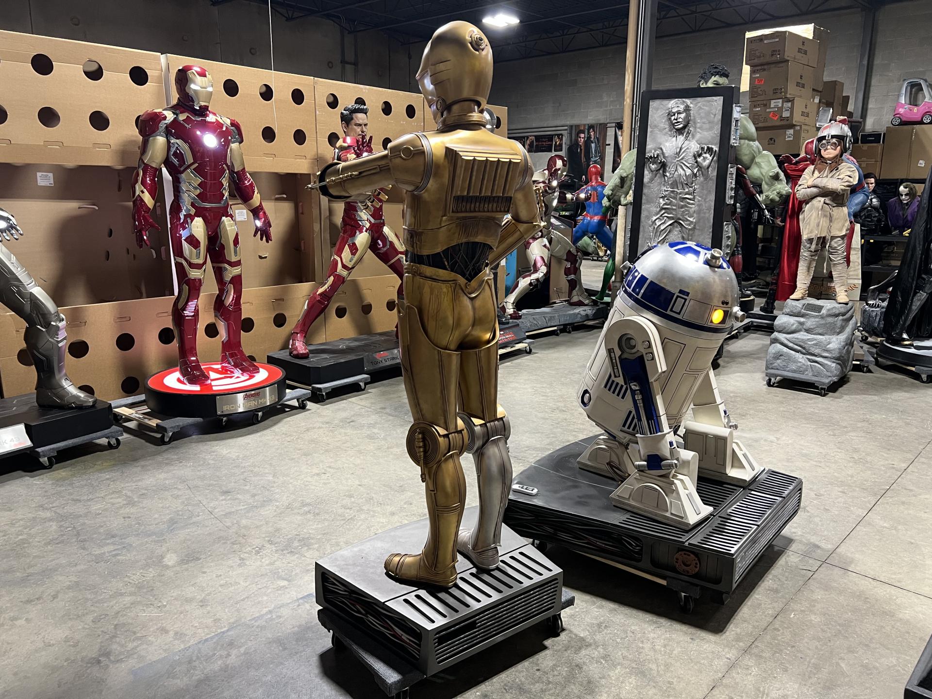 Life Size Star Wars Sideshow Version 2 R2-D2 and C-3P0