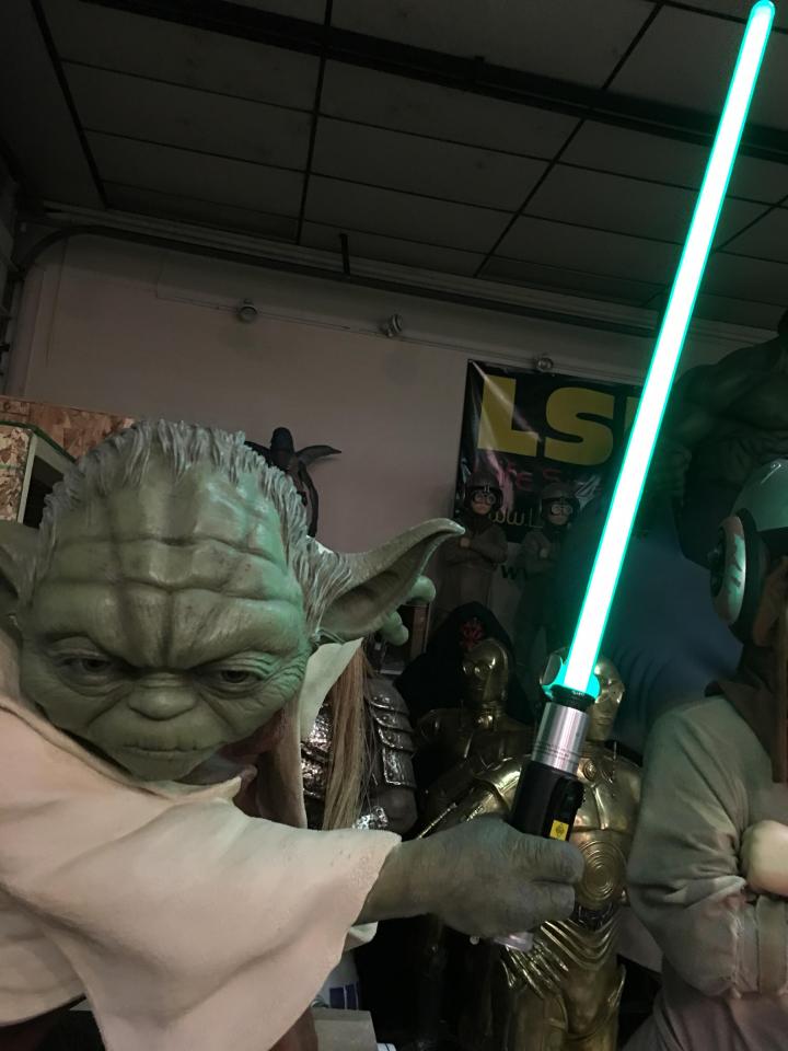 Life Size Star Wars Pepsi Yoda with Lightsaber Life Size Star Wars Pepsi Yoda with Lightsaber