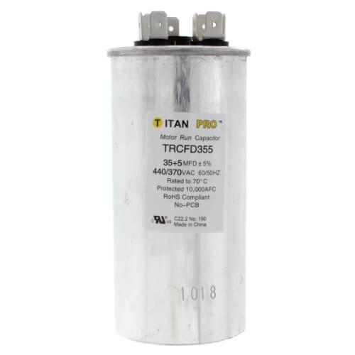 AC Capacitor 35 5 MFD Round Dual Motor Run Capacitor
