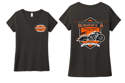 Motorcycle Logo Ladies V-Neck
